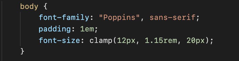 CSS - clamp() function